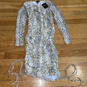 Snake Print Bodycon Dress